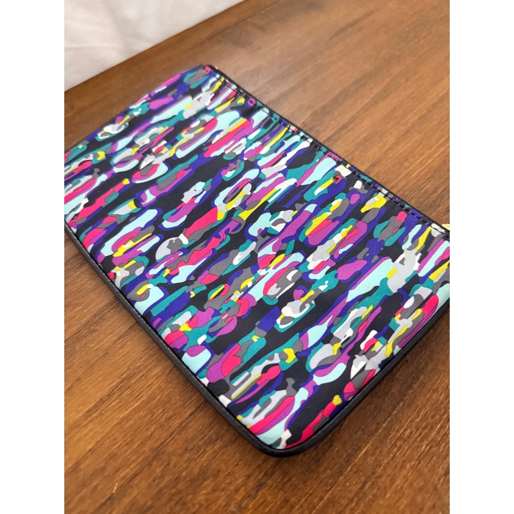 Vera Bradley Multicolor Watercolor Brushstrokes Wristlet Envelope Flap Clutch - Picture 5 of 7
